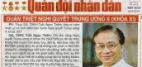 Quán triệt Nghị quyết Trung ương 9 khóa XI về xây dựng văn hóa, con người (PV. GS. Trần Ngọc Thêm)