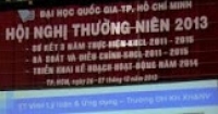 Trung tâm VHH LL &amp; ƯD nhận Bằng khen về thành tích hoạt động KH-CN năm học 2012-2013