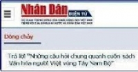 Trả lời “Những câu hỏi chung quanh cuốn sách Văn hóa người Việt vùng Tây Nam Bộ”
